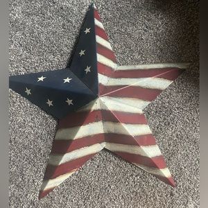Americana metal star wall decoration